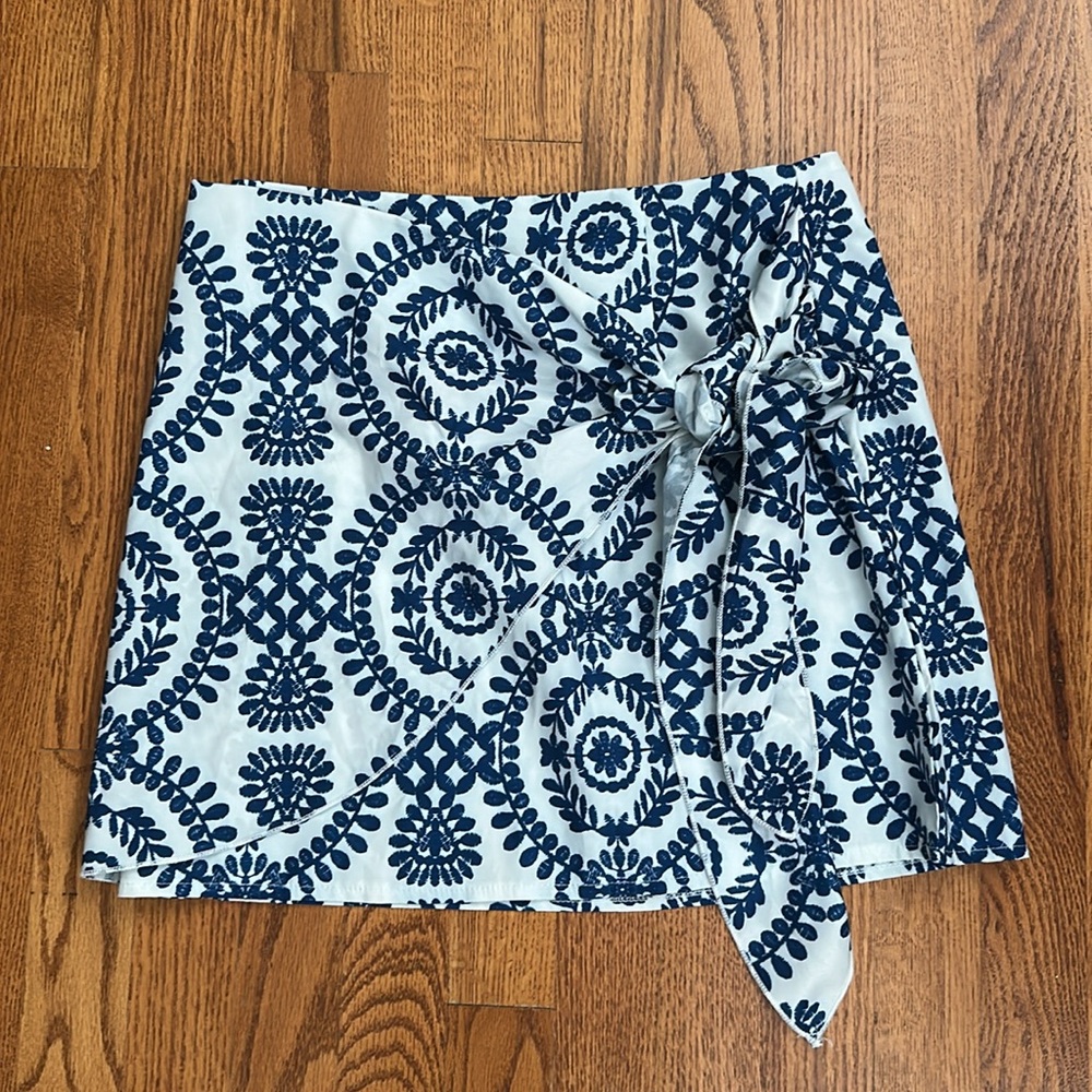 Summer Boho high waisted wrap mini skirt